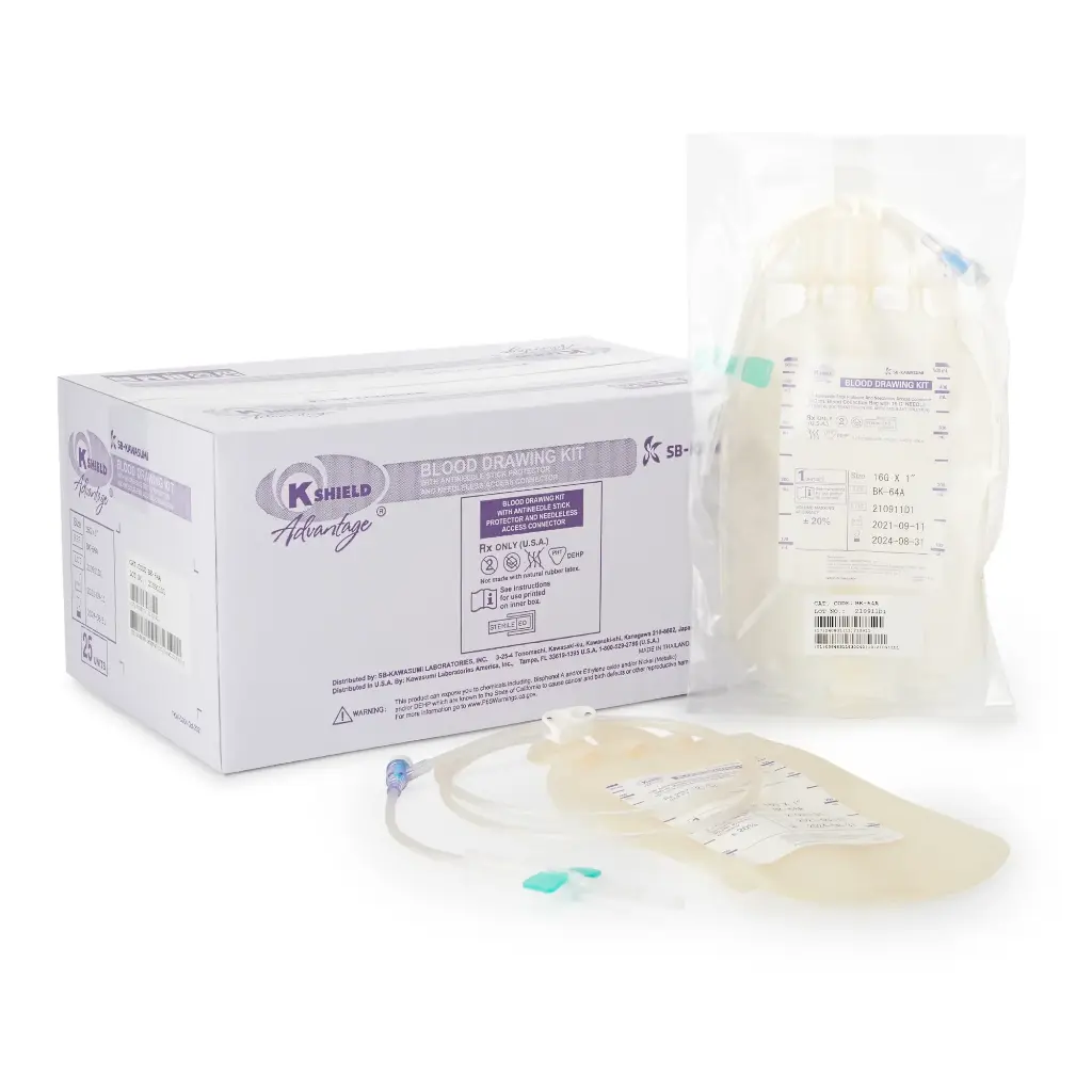 K-Shield® Advantage Blood Drawing Kit, 600mL, 49" x 16G
