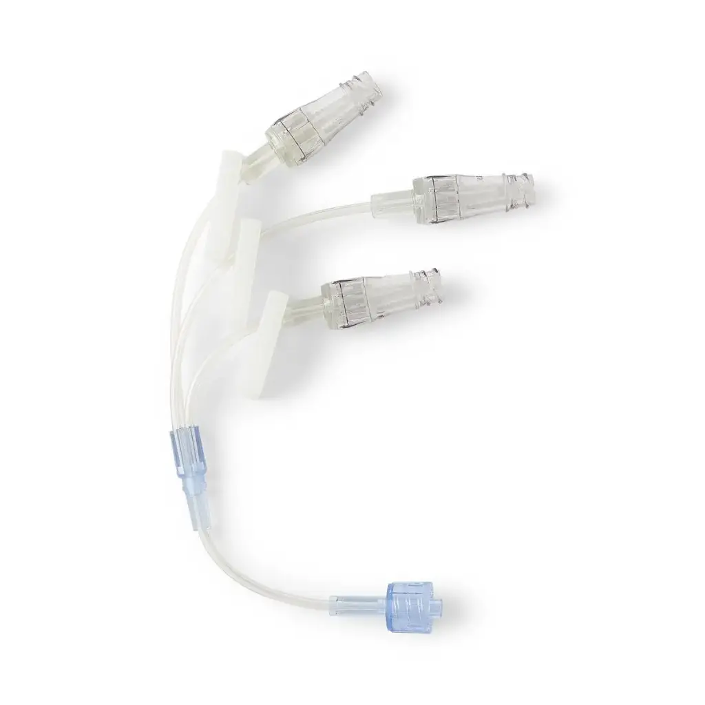 ICU MicroClave™ Smallbore Trifuse IV Extension Set, 7" Length