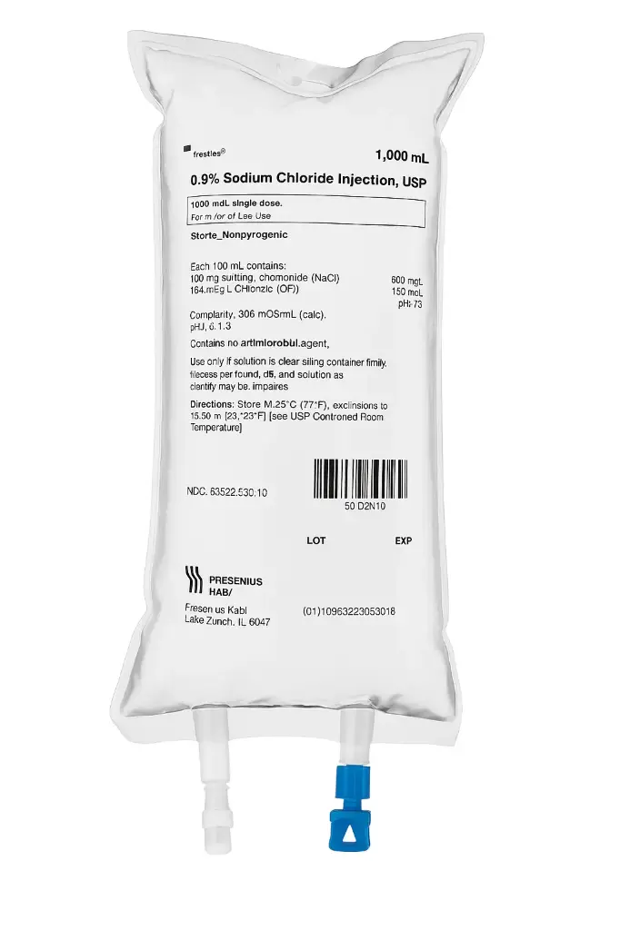 Fresenius Kabi freeflex® 0.9% Sodium Chloride Injection, 1000mL, USP
