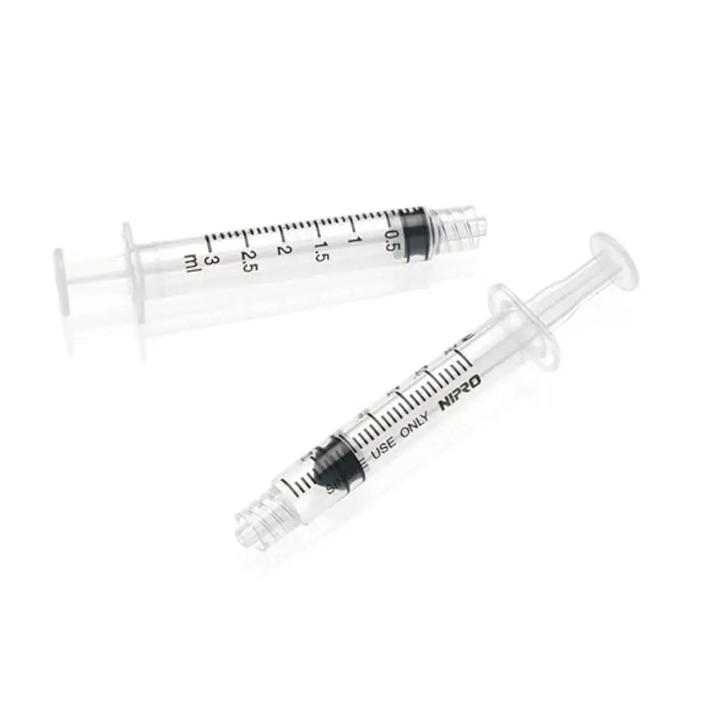 Nipro Luer Lock Syringe, 3mL, Needle-Free