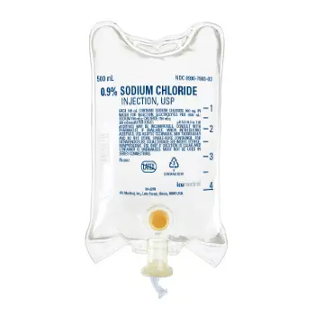 [1142803] ICU 0.9% Sodium Chloride Injection, 500mL, USP