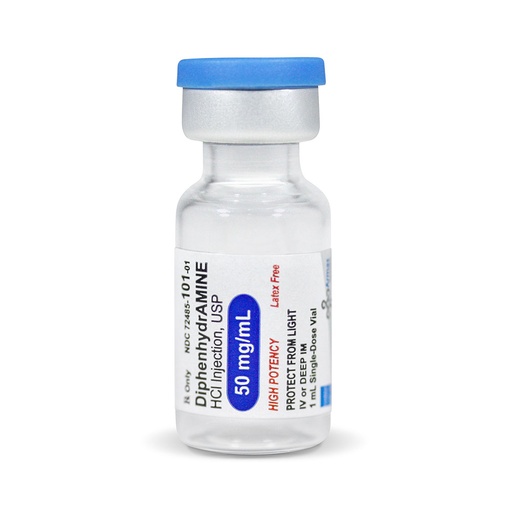 [1127601] Diphenhydramine HCl Injection 50mg/mL,1mL, SDV, PF, USP