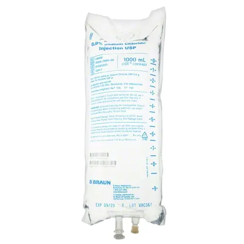 [1122703] B. Braun EXCEL® 0.9% Sodium Chloride Injection, 250mL, USP