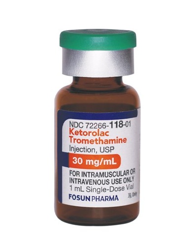 [1236701] Ketorolac Tromethamine Injection, 30mg/mL, 1mL, SDV, USP
