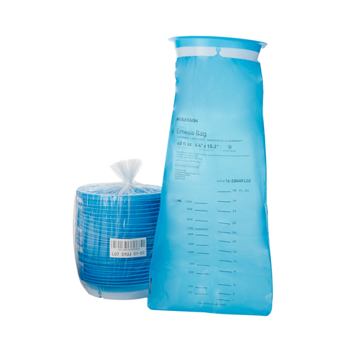 [6262501] McKesson Brand Emesis Bag, 40oz, Blue