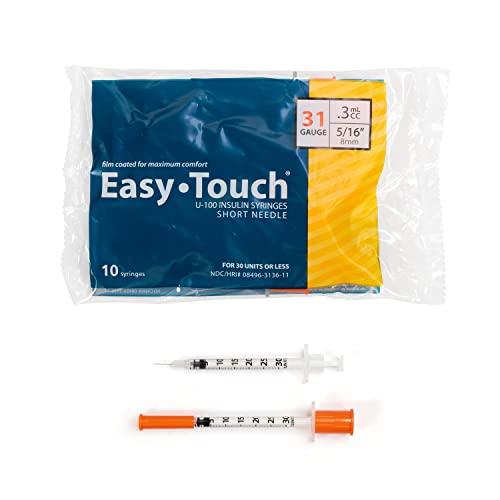 [3332705] EasyTouch® U-100 Insulin Syringe w/ Pen Needle, 31G x 5/16", 0.3cc